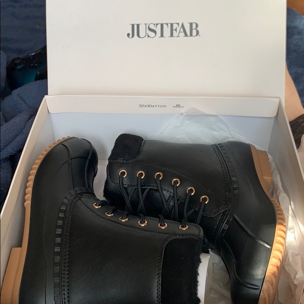 Flat boots, black ONYX